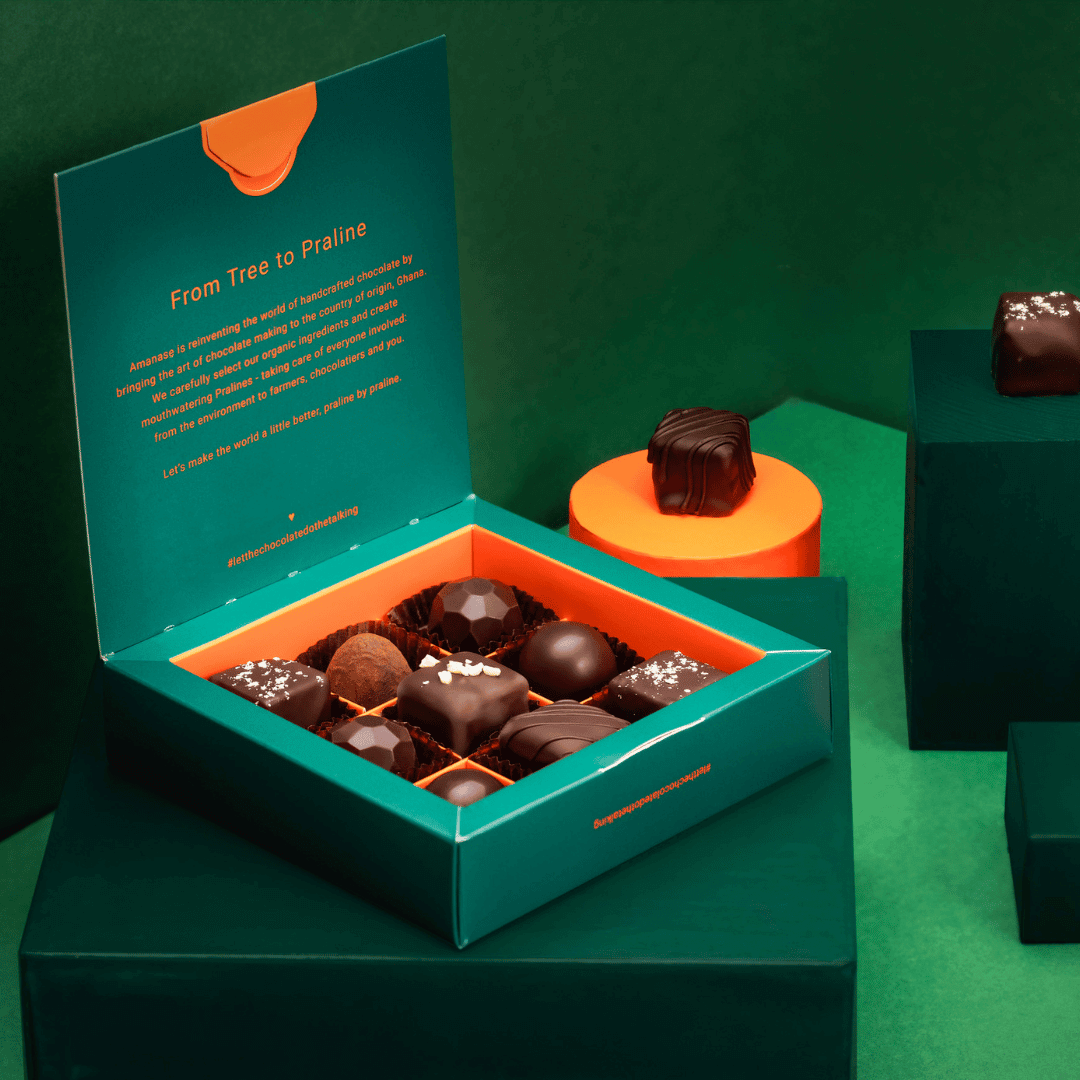 Amanase Faire Vegane Bio Pralinen – Handgemacht in Ghana