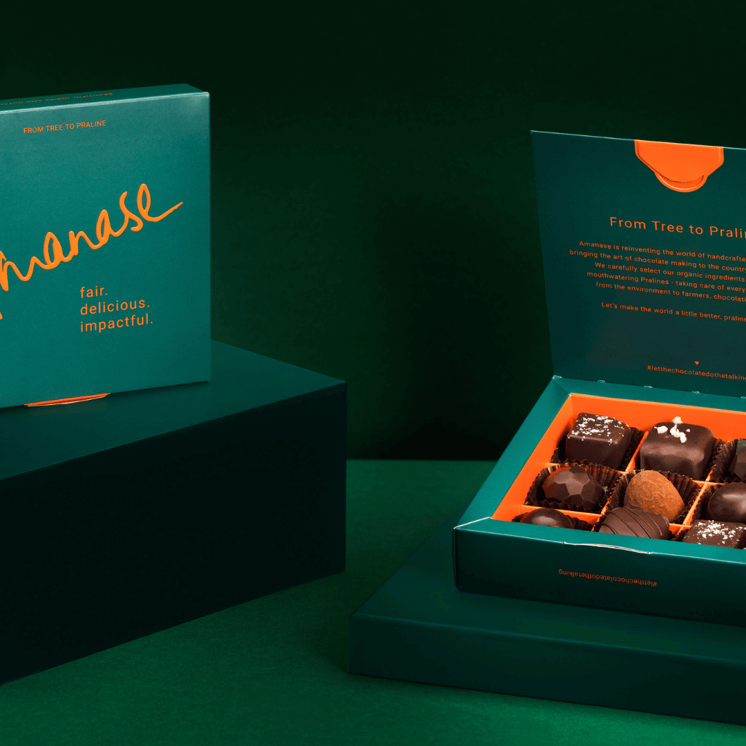 Amanase Pralinen – Handgefertigt in Ghana – Fair Vegan Bio