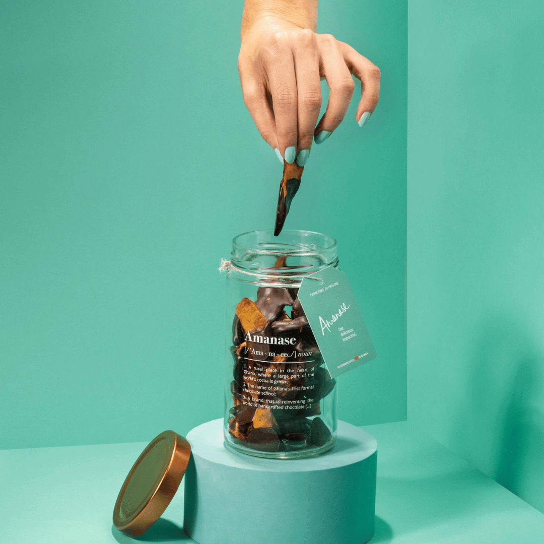 Vegane Bio Mangos in Dunkler Schokolade – Handmade in Ghana